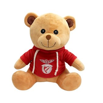 Peluche Urso com Camisola Benfica BEN1198 | 15cm | Castanho + Vermelho - 1