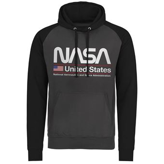 Pullover com Capuz de Basebol NASA - United States | Cinzento Escuro e Preto | XL - 1