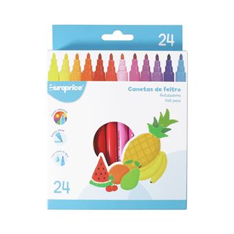 Caixa 24 Canetas de Feltro Europrice - 1