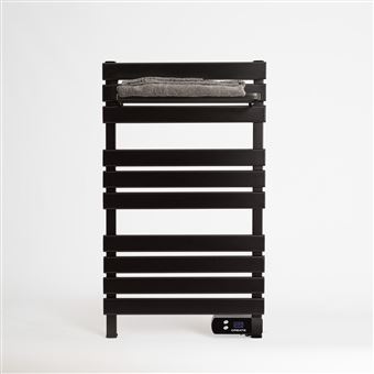 Toalheiro elétrico de parede CREATE | com prateleiras | Preto | 500 W | WARM TOWEL - 1