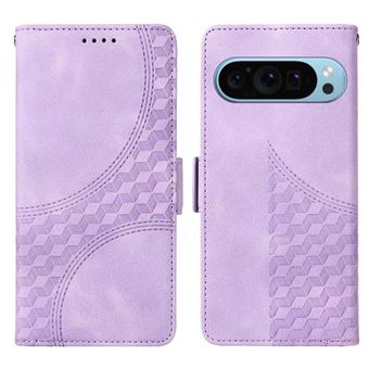 Capa FLOODKING para Google Pixel 9 Pro | Design Acolchoado | Couro PU Premium | Roxo - 1
