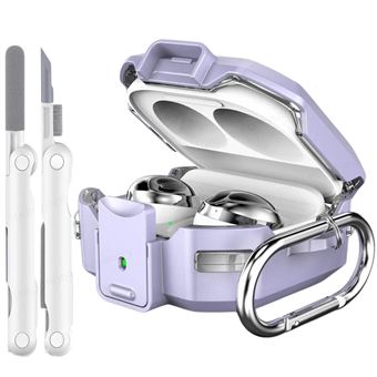 Kit limpeza e Capa estojo robusta Antiimpacto para Samsung Galaxy Buds 2 pro | Lavanda - 1
