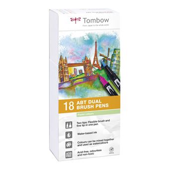 Tombow ABT-18P-5 caneta de feltro Fine 18 pc(s) Multi cor - 1