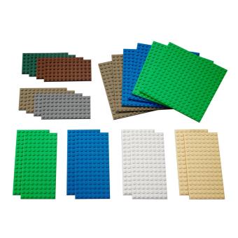 Bloco de construção LEGO Education Small Building Plates 22peça(s) Bege e Azul e Castanho e Verde e Cinzento e Branco 9388 - 1