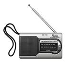 Rádio Portátil AM/FM Klack com Altifalante Incorporado e Saída de Áudio - Compacta e Prática