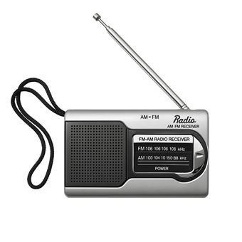 Rádio Portátil AM/FM Klack com Altifalante Incorporado e Saída de Áudio - Compacta e Prática - 1
