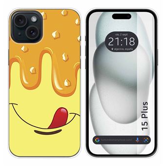 Capa Tumundosmartphone de silicone para iPhone 15 Plus (6.7) design Vanilla Ice Cream Drawings - 1