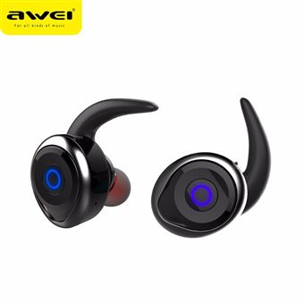Auriculares Bluetooth Magunivers AWEI T1 Verdadeiro sem Fios com Microfone para iPhone 7 Samsung Nota 8 Preto