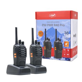 Estação de Rádio Portátil PNI PMR R40 PRO - Preto - 1