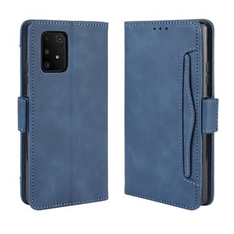Capa FOXDOCK Protetora para Samsung Galaxy S10 Lite | Suporte e Flip de couro PU | À Prova de Choque | Azul - 1