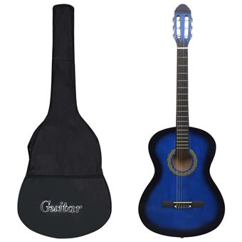 Conjunto Guitarra Clássica Iniciantes vidaXL | 12 Peças | 4/4 39'' Azul - 1