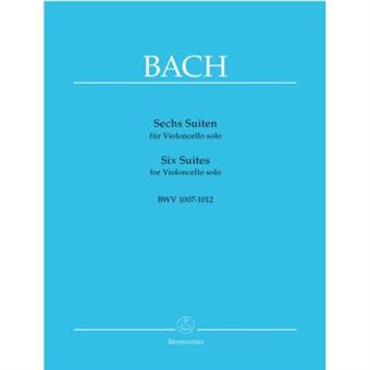 Partitions classique BARENREITER J.S BACH - 6 SUITES BWV 1007-1012 - VIOLONCELLE SEUL Violoncelle - 1