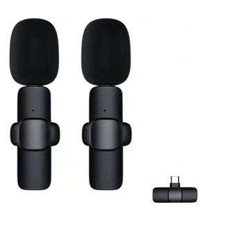 Kit 2 Mini Microfone Wireless Lavalier CO-Phénix com adaptador Tipo C K9 - 1