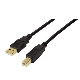 LogiLink UA0265 cabo USB 15 m USB A USB B Macho Preto