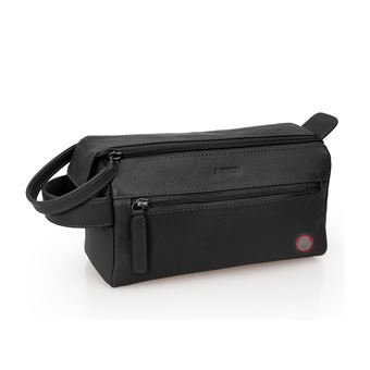 Bolsa Cosmética em Pele SL Benfica | Preto - 1