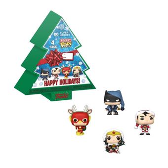Pack 4 Funko POP! Keychain DC Comics Tree Holiday Box - 1