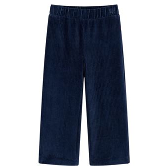 Calças para criança | vidaXL | bombazina azul-marinho 140 | 9 a 10 anos - 1