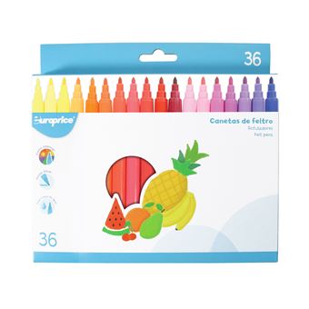Caixa 36 Canetas de Feltro Europrice - 1