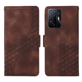 Capa FLOODKING para Xiaomi 11T/11T Pro | Design Acolchoado | Couro PU Premium | Castanho - 1