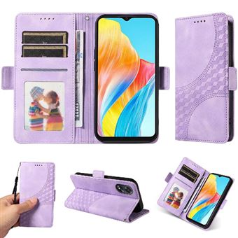 Capa FLOODKING para OPPO A18 4G | Design Acolchoado | Couro PU Premium | Roxo - 1