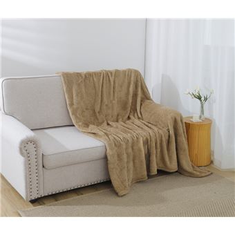 Cobertor BOD HOME |   algodão ultra suave | castanho claro | 220x240cm - 1