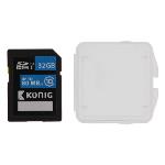 cartão de memória König 32GB SDHC 32GB SDHC UHS-I Class 10 Preto e Azul