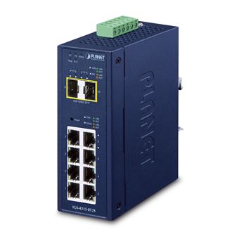 Switch de Rede PLANET IP30 Industrial L2/L4 8-Port | Azul - 1