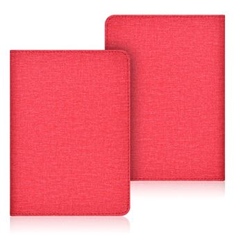Capa FLOODKING para Amazon Kindle Paperwhite6 | Tecido | Suporte | Íman | Bolsa para Cartões | Vermelho - 1