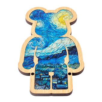 Quebra-cabeça moldura DAM | madeira | Design Urso | Azul - 1