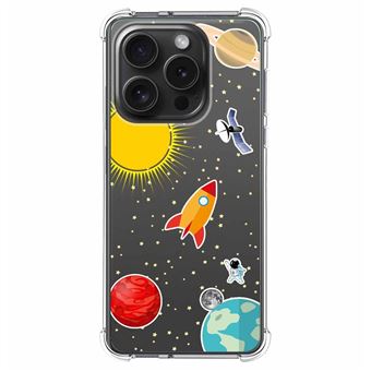 Capa Tumundosmartphone de silicone anti-choque para iPhone 15 Pro (6.1) design  Space Drawings - 1