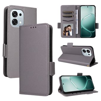 Capa FOXDOCK para OPPO A6 Pro | Prova de Choque | Magnética| TPU | Suporte para Cartão | Cinza - 1
