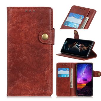 Capa Magunivers | PU + TPU pele de cavalo louco de forma s Castanho para Xiaomi Mi Note 10/Mi CC9 Pro