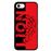 Capa Hapdey para iPhone 7 - 8 Design Leão Vermelho e Preto em Silicone Flexível e TPU Preto_0