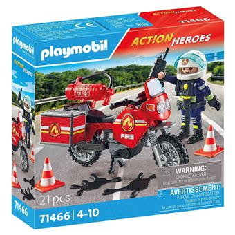 Action Heroes Mota Dos Bombeiros Playmobil - 1