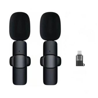 Kit 2 Mini Microfone Wireless Lavalier CO-Phénix com adaptador Apple K9 - 1