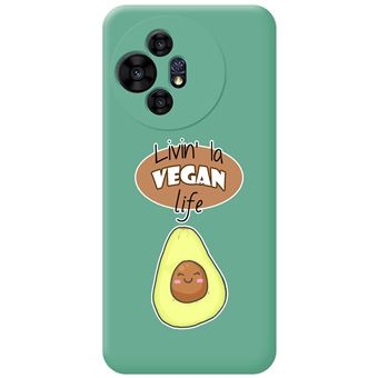 Capa Tumundosmartphone de silicone líquido verde para TCL 50/50 Pro NXTPAPER 5G | Vegan Life Design Drawings - 1
