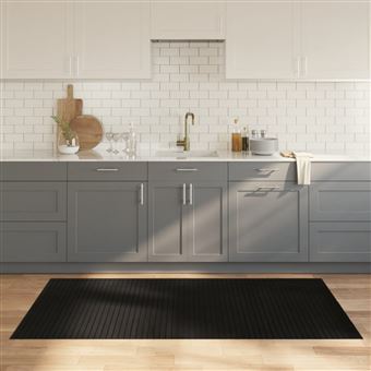 Tapete retangular vidaXL | 100x200 cm | bambu preto - 1