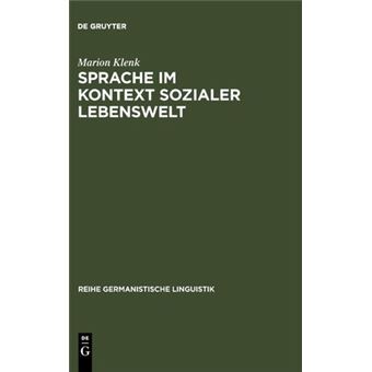 Sprache Im Kontext Sozialer Lebenswelt - 1