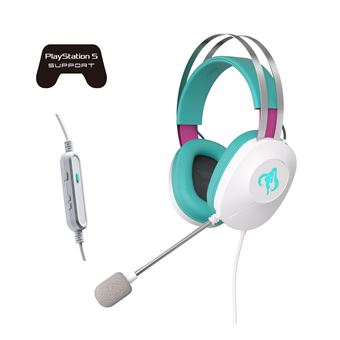 Auscultadores Gaming ASUS TUF Gaming H1 Gen II Hatsune Miku Edition | Rosa, Turquesa, Branco - 1
