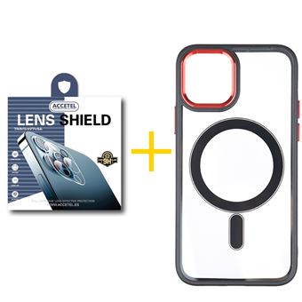Pack 1 x Película de Câmara + Capa Accetel para Apple iPhone 14 Plus Compatível com Magsafe Magnetic - Camel - 1