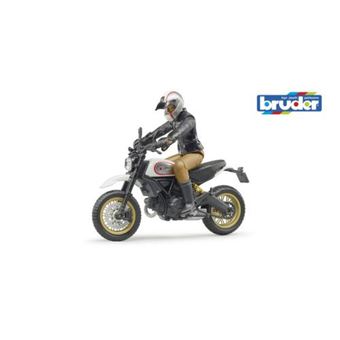 Mota de Brincar Bruder Ducati Scrambler Desert Slade com Figura - 1