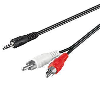 Cabo de Áudio Goobay 3.5mm - 2x RCA, 1m | Vermelho, Branco - 1