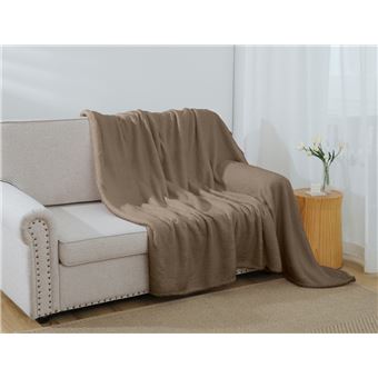 Cobertor BOD HOME |   algodão ultra suave | castanho | 220x240cm - 1