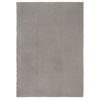 Tapete Retangular vidaXL natural 120x180 cm algodão cinza - 1
