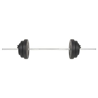 Barra com discos vidaXL | 60 kg - 1