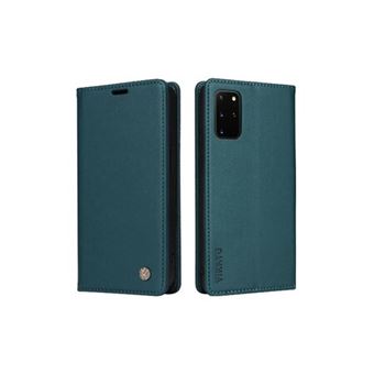Capa Flip Nanlin para Samsung Galaxy S21 Plus | Compartimentos para Cartões | Pele Sintética e TPU | Suporte - Azul - 1