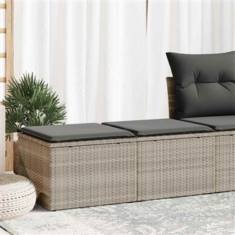 Cojunto de Sofás para Jardim com Almofadões vidaXL | 2 Peças | acácia e vime PE - 1