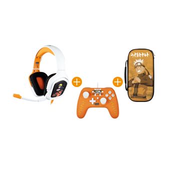 Controlador de Jogo Konix Naruto | Laranja, Branco - 1
