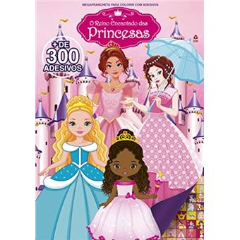 Reino Encantado Das Princesas, O - Mega Prancheta Para Colorir Com Adesivos - 1