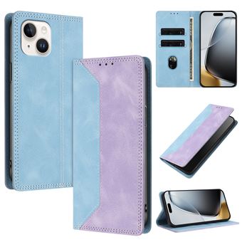 Capa FLOODKING para iPhone 13 Mini | Couro Premium Bicolor | Porta-Cartões | RFID | Suporte | Roxo - 1